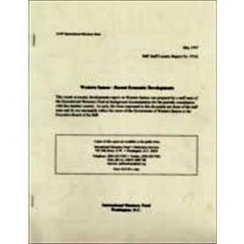 Western Samoa: Recent Economic Developments