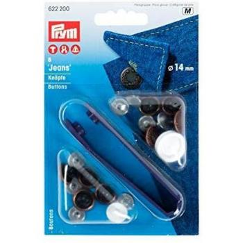 Prym Cowboy Buttons 14 mm, antique copper, 8 pieces