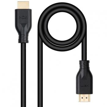 Schwarzes 0,5 m HDMI‑Netzwerk­kabel Nanocable – Version 2.0