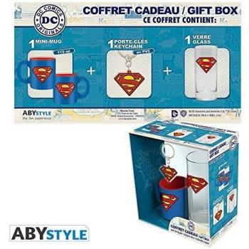 Combo de Superhéroes DC: Vaso, Llavero y Mini Taza Superman