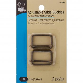 Dritz Adjustable Slide Buckle, Antique Brass, 2.54 cm