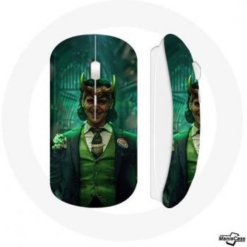 Ratón Wireless Loki Thor Ragnarok con Casco y Cartel de Personaje