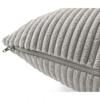 Coussin Luxe Selma 40 × 40 cm – Velours Gris Doux