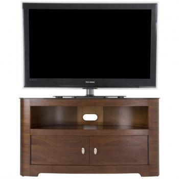 AVF Blenheim Oval TV Stand Rounded Round Wood & Glass For 37 to 55 LED CURVE