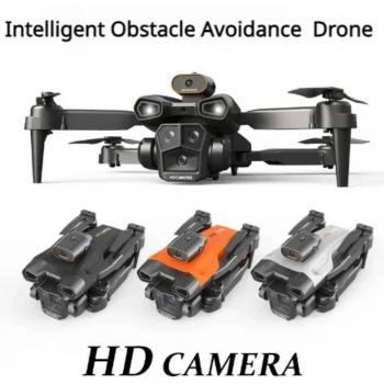 LYZRC H12 Mini Quadricottero Toy con 3 Camere Grandangolari, Flusso Ottico 4Corsi, Telecomando in Nero