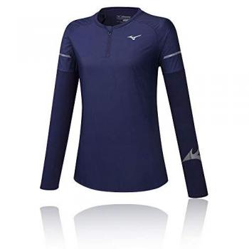 Mizuno Hineri Hybrid Women’s Navy 3/4 Sleeve Shirt – Medium