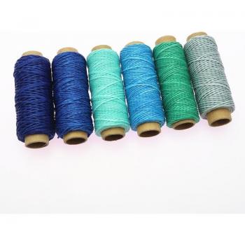 6pcs/set 50m 150D Wax Thread for Leather Hand-Stitching