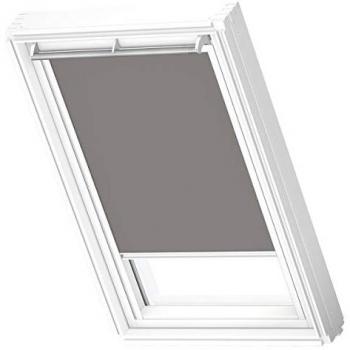 Velux Store DKL Occultant, Cadre Blanc, Pour Fenêtre de Toit UK08 Gris