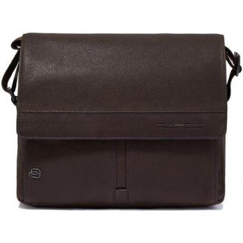 Sac messager en cuir foncé pour homme