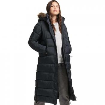 Giacca Donna Superdry Vintage Long Colore Nero-Marrone