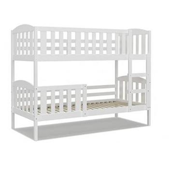 Lit Superposé Leo 90x190 en Pin Naturel, 2 Sommiers Fournis