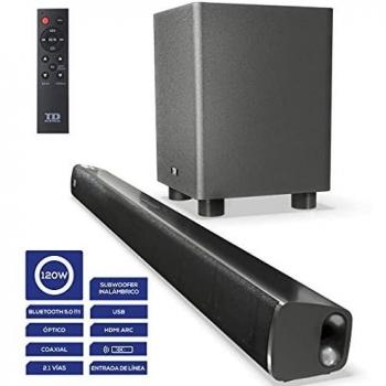 BARRA SONIDO TD SYSTEMS SB120G11W 120W CON SUBWOOFER INALAMBRICO
