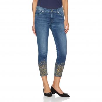 Jean Droit Femme Pepe Jeans Joey Glitter PL202184, Denim (Bleu Or)