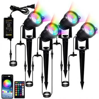 RGB LED Landscape Lights with Bluetooth Control