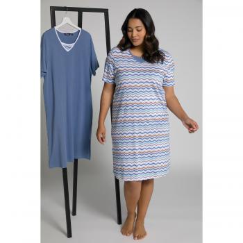 Camicie da notte mezze maniche blu 48/50 cotone spina di pesce