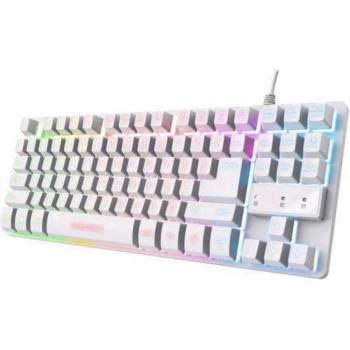 Teclado Trust GXT 833W QWERTY Italiano, Blanco, Nuevo