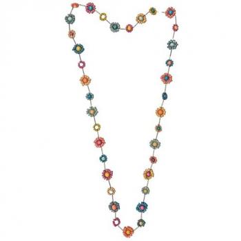 Damenkette Florale Eleganz aus Holz