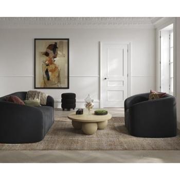 Zuma Black Velvet Club Chair
