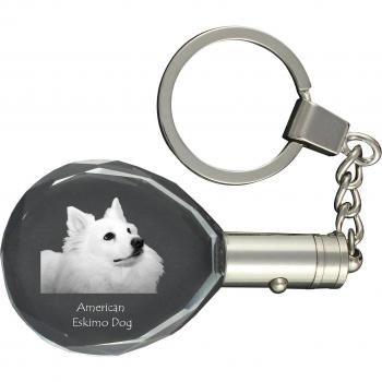 Pendentif en cristal American Eskimo Dog
