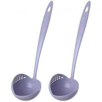 Long Handle Wheat Straw Soup Spoon with Filter