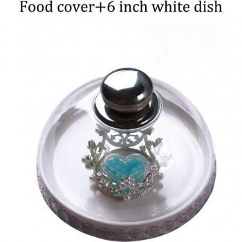6 inch glass covered dessert stand
