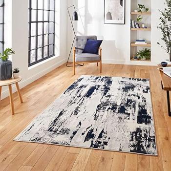 Think Rugs Apollo area rug Machine Woven Rectangle Grey Gray, Navy Rectangle 160 x 220cm