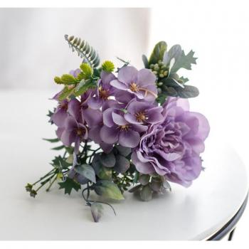 Autumn Camellia and Rose Silk Flower Bundle