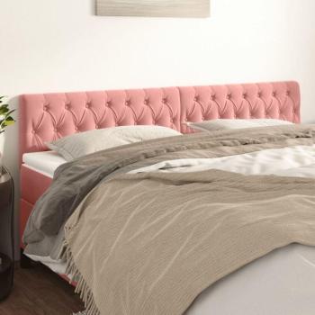 Têtes de Lit Douces en Velours Rose 2 Pcs Prolenta