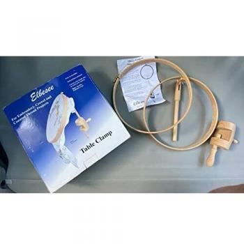 Elbesee 25 cm Wood Embroidery Hoop with Table Clamp