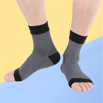 Calcetines elásticos para fascitis plantar, soporte diario para tobillo, 2 pares