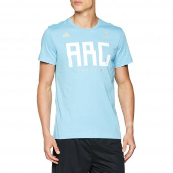 Adidas Argentinien MNS Herren T-Shirt (L) – Lichtblau