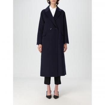 Hanita Women’s Blue Double‑Breech Coat – Medium