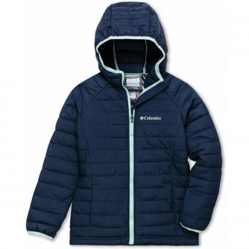 Columbia Chaqueta De Plumón Powder Lite con Capucha para Niñas, Azul
