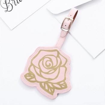 Identificación de nombre para equipaje rosa