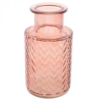 Vase en verre vieux rose 11x22,5 cm