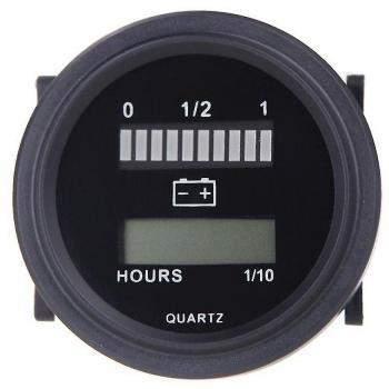 Afficheur de niveau de batterie numérique LED 12V/24V/36V/48V/72V noir