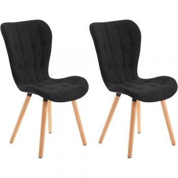 Set 2 Sillas Elda – Negros y Tela, Diseño Comedor