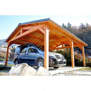 Abri Automobile 2 Pentes 550×1050 cm Pin Douglas