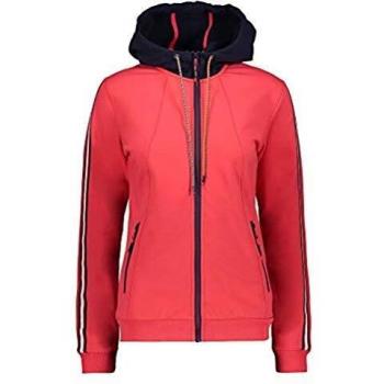 Damen CMP Fleecejacke „C855 Cranberry“ – Kapuze, atmungsaktiv & wärmend, Rot, L