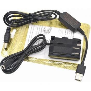 Adaptador ACK-E2 USB 5V para alimentación de cámaras Canon EOS 20D 30D 40D 5D 50D D30 D60 mediante powerbank