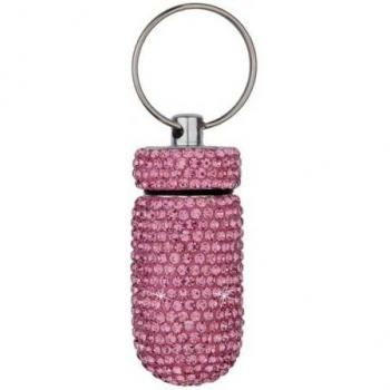 Elegant Rhinestone Vial for Medication Organization on the Go