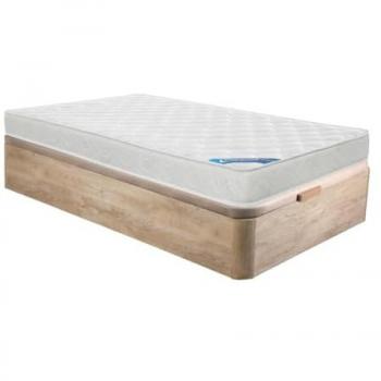 Cama nido con almacenamiento 90 x 190 cm + colchón de espuma 15 cm