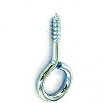 55mm Long Zinc Plated Screw Eyes (Pack of 3)