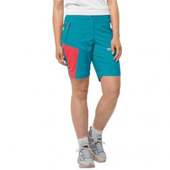 Funktionsshorts JACK WOLFSKIN GLASTAL SHORTS W Gr. 40, Normalgrößen, blau (tile, blau), Damen, OBERSTOFF 94% POLYAMID, 6% ELASTHAN LINING 100% POLYESTER, Hosen