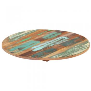 Dessus de Table Rond 80 cm en Bois de Récupération