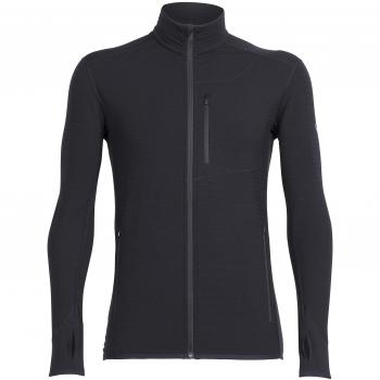 Icebreaker Descender LS Zip Veste Polaire Homme, Noir, FR (Taille Fabricant : XL)