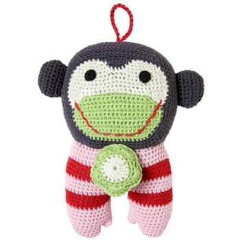 Carillon musicale con scimmia Buster in crochet di Franck&Fisher, realizzato in cotone biologico