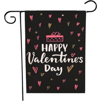 Bandera de Jardín Corazones San Valentín