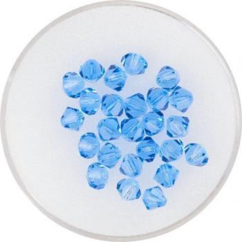 Glasschliffglitzerperlen 4 mm – Saphir‑Glanz