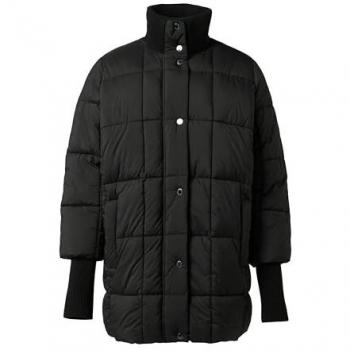 Steppmantel COMMA Gr. 44, schwarz, Damen, Web, Obermaterial: 100% Polyester